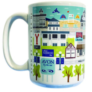 Avon by the Sea Town Map Mug