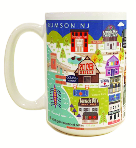 Rumson Town Map Mug